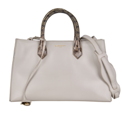 Padlock Tote, Leather, Taupe, 347235 1360 H 1669, CL/S/M/DB, 2*